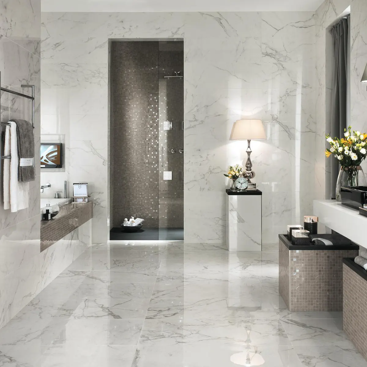 Укладка мраморной плитки