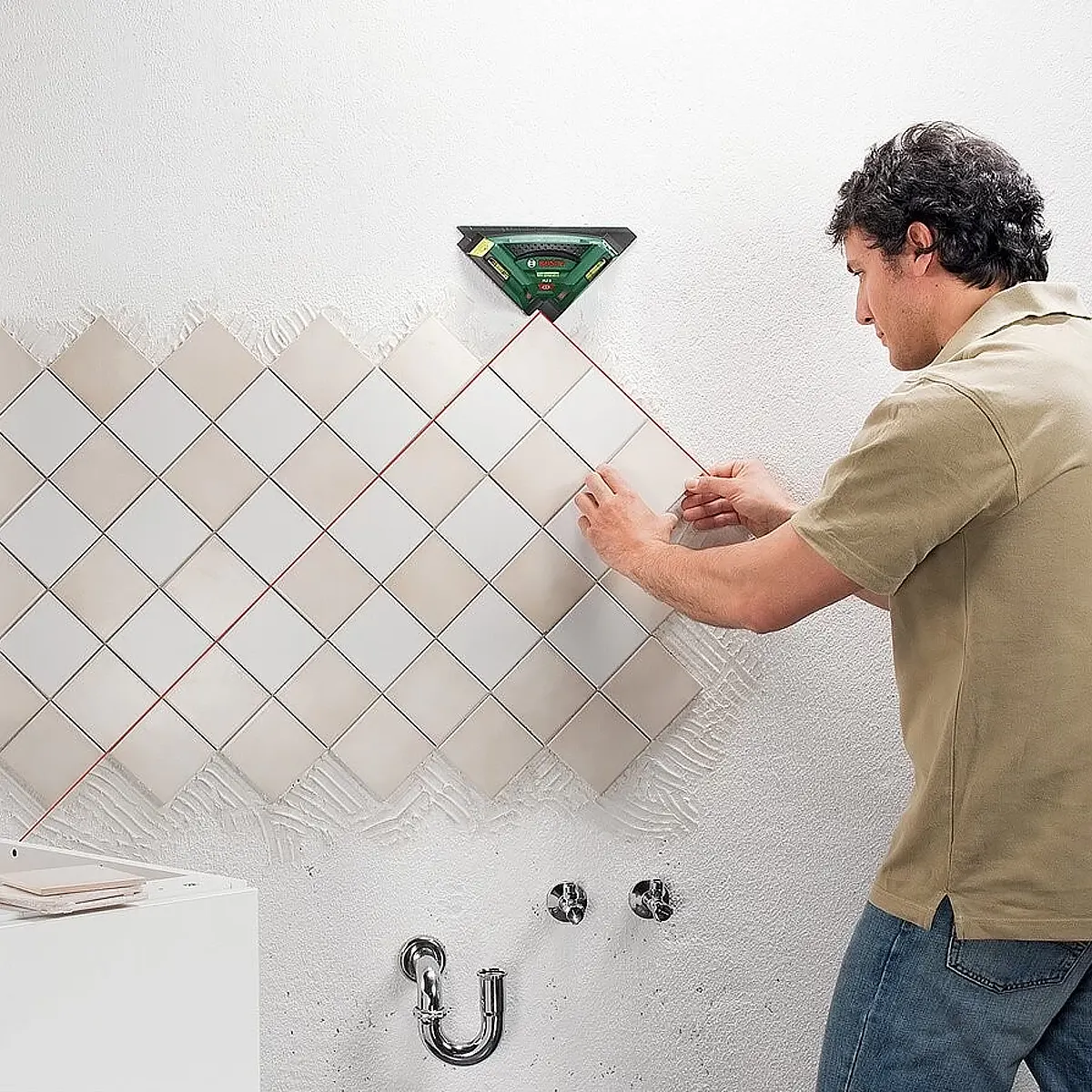 Укладка плитки по диагонали